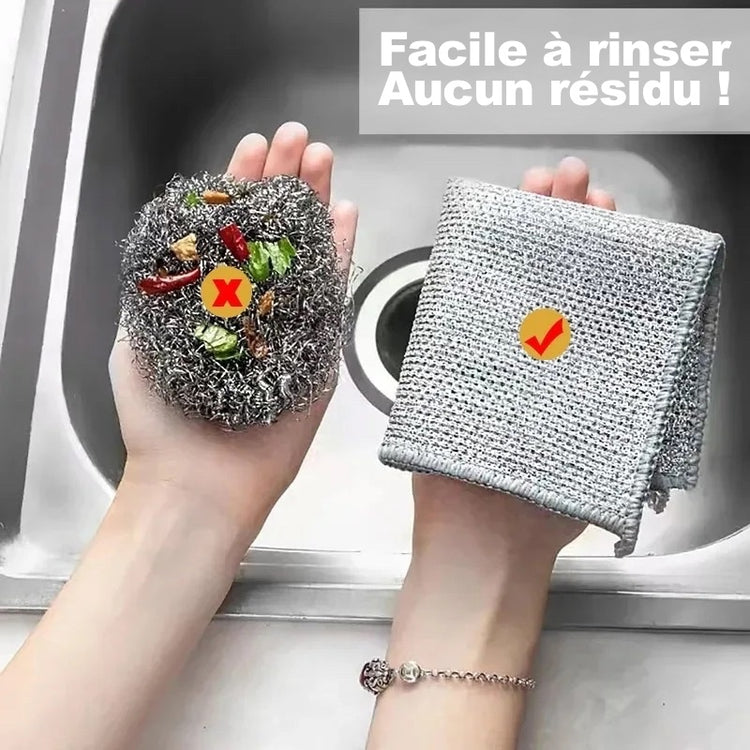 Chiffons magiques à récurer, anti-rayures, efficaces, économiques et réutilisables. Qualité Premium : Épaissis, denses et double face. La livraison est offerte!
