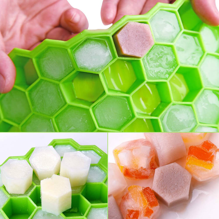 Bac à glaçons créatifs en silicone ultra souple de qualité alimentaire, avec couvercle, empilable et sans BPA. La livraison prioritaire est offerte!