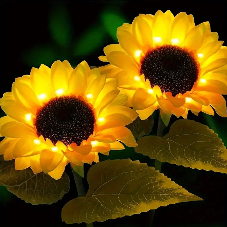 Magnifiques lampes solaires tournesols pour jardin, charme naturel et lumineux, matériaux étanches IP65, activation automatique, parfaites pour décorer jardins et terrasses. La livraison prioritaire est offerte !