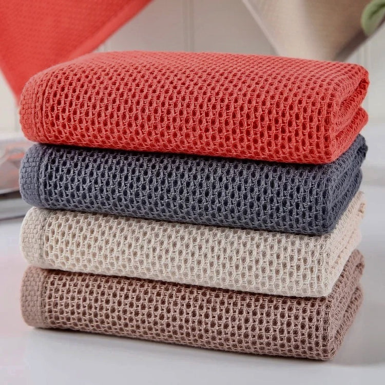 Magnifiques chiffons 100% coton gaufrés à nid d'abeille, serviettes à main ultra douce, ultra absorbante, ultra épaisse, 34x34cm. Design classique, élégant, finitions de première qualité. Produit Premium haut de gamme. La livraison est offerte !