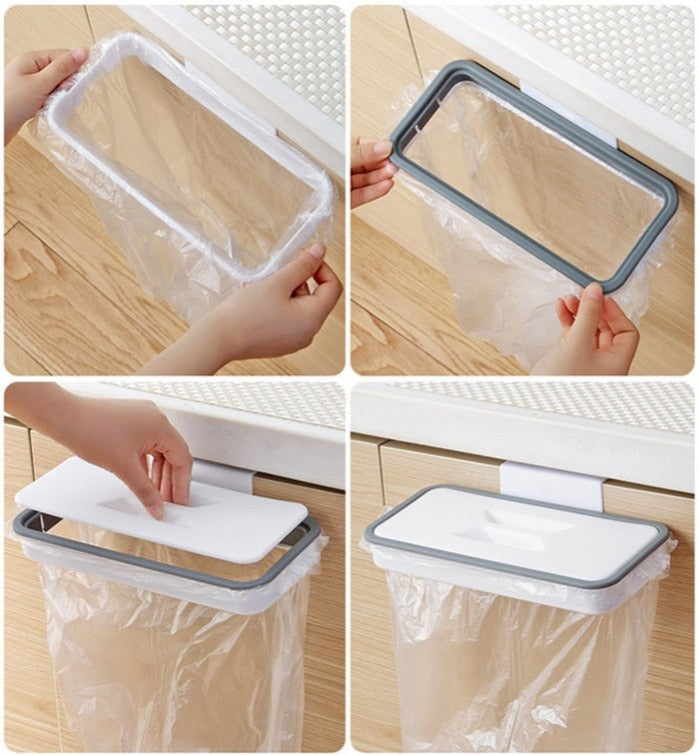 Porte-sacs de poubelle à mécanisme pratique, hermétique et ingénieux