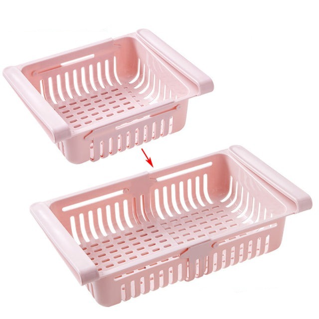 Joli tiroir de rangement pour réfrigérateur, extensible jusqu'à 28,5cm, un essentiel pour bien organiser vos aliments! La livraison est offerte !
