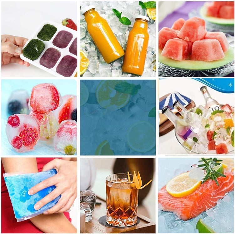 Bacs à glaçons en silicone avec 14 compartiments, certifiés LFGB, sans BPA, couvercle protecteur, empilables, démoulage facile, idéal pour diverses boissons et glaçons aromatisés. La livraison est offerte !