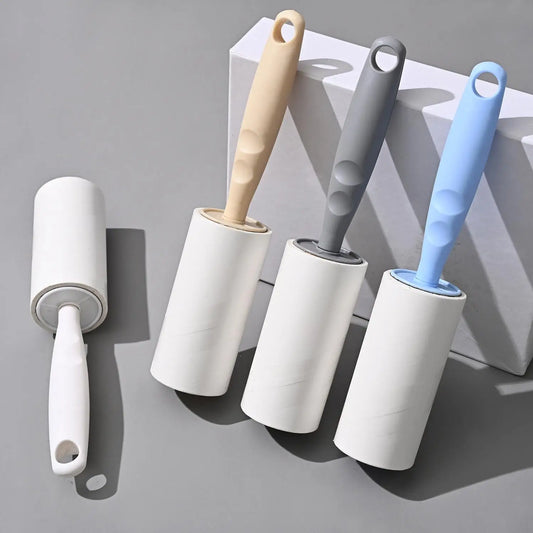 Rouleau adhésif déchirable – Élimine les poils d’animaux, la poussière et les peluches sur vêtements, tapis et tissus – recharges remplaçables. Livraison prioritaire offerte !