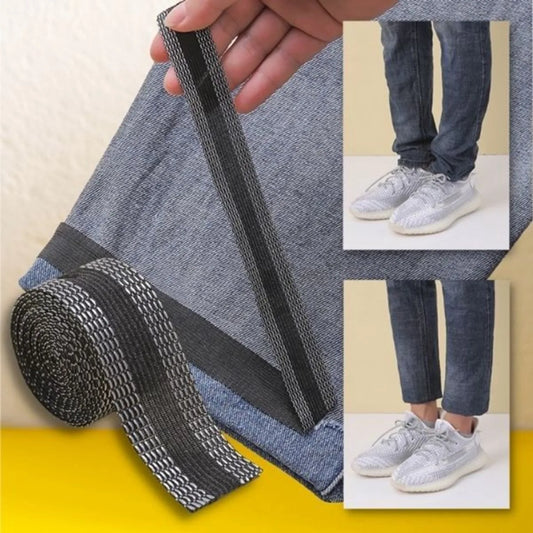 Bande thermocollante auto-adhésive pour raccourcir les pantalons – 5 mètres – Facile à poser au fer, tenue invisible, confortable, lavable, sans couture ni tailleur. Livraison prioritaire offerte !