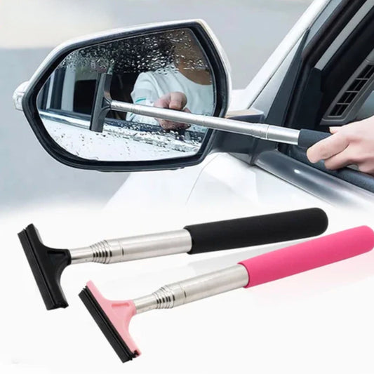 Ingénieuse raclette télescopique anti-pluie pour rétroviseur – Visibilité instantanée, sans traces, manche extensible jusqu'à 98 cm, 5 couleurs disponibles. La livraison prioritaire est offerte !