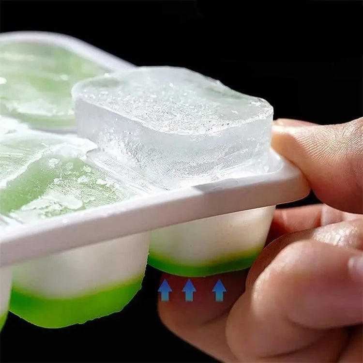 Bacs à glaçons en silicone avec 14 compartiments, certifiés LFGB, sans BPA, couvercle protecteur, empilables, démoulage facile, idéal pour diverses boissons et glaçons aromatisés. La livraison est offerte !