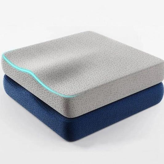 Coussin ergonomique en mousse à mémoire de forme, 6cm d'épaisseur, soulagement de la pression des hanches et du dos, tissu respirant, rebond lent, antidérapant et housse lavable. La livraison prioritaire est offerte !