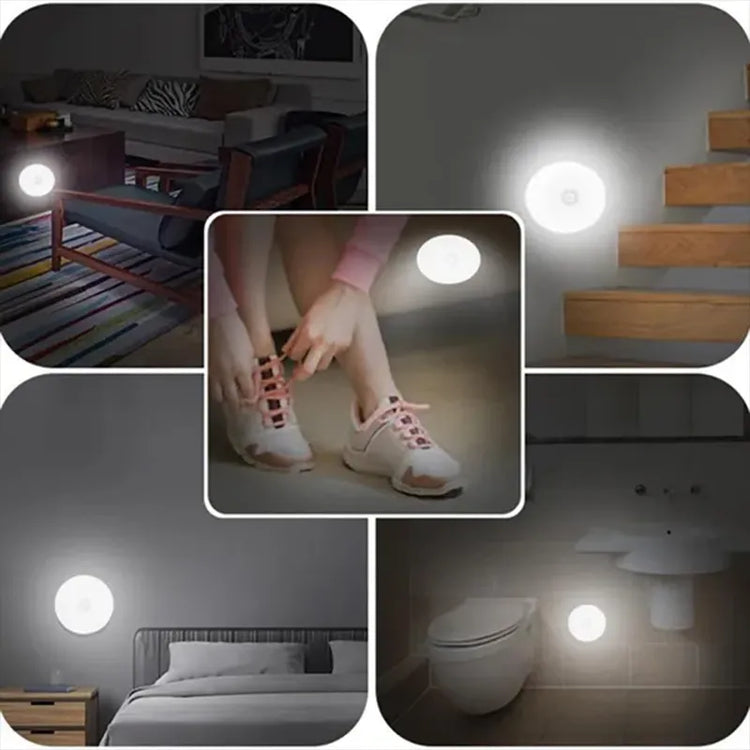Veilleuse magique à capteur de mouvements, lampe sans fil automatique, pour couloir, cuisine, escalier, chambres, éclairage d'armoire, lumière de nuit. Charge très longue durée. La livraison est offerte!